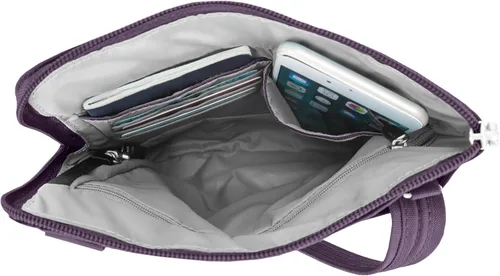 Vista 8 de Travelon - Bolso bandolera antirrobo clásico, doble cremallera, delgado