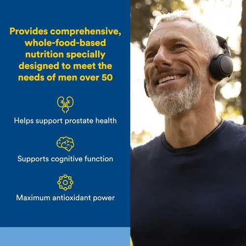 Vista 2 de Natural Factors, Multivitamínico y mineral para hombres, 1 porción contiene nutrición equivalente a ½ lb de verduras, 60 unidades (paquete de 1)