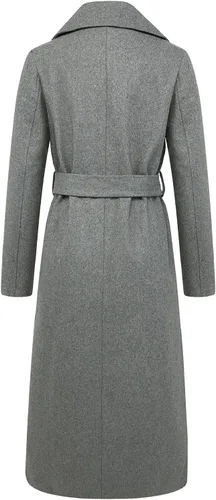 Vista 3 de CHARTOU Abrigo de mezcla de lana regular de doble botonadura con cuello de solapa elegante para mujer