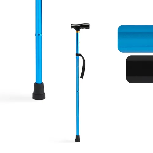 Vista 8 de Medline El bastón plegable con mango en T para personas mayores y adultos es portátil y ligero para equilibrio, lesiones de rodilla, movilidad