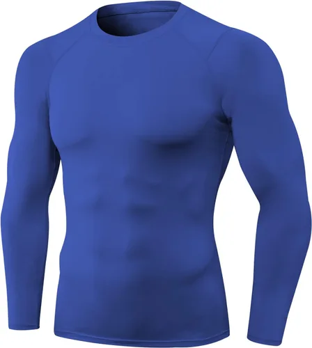 Vista 20 de SPVISE Compression Shirt Men Long Sleeve Workout Gym Shirts Baselayer Top Negro
