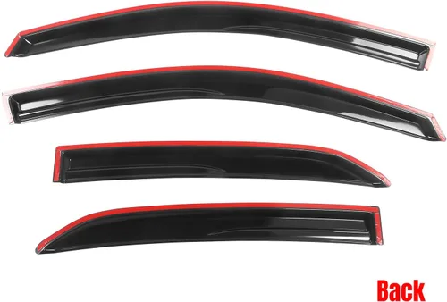 Vista 4 de Visor para ventana compatible con Toyota Corolla 2009-2013, protector de aire para deflector de viento de acrílico ahumado y semitransparente contra