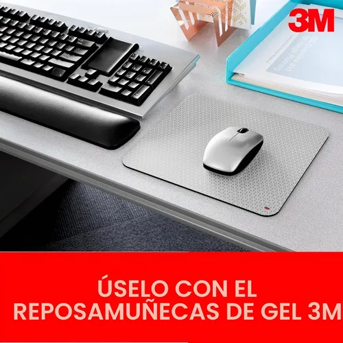 Vista 6 de Tapete para ratón, de 3M, con cubierta trasera no deslizante y diseño de ahorro de energía, estampado de mapa de bits, Bitmap Mejora la precisión