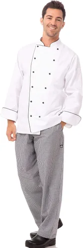 Vista 3 de Chef Works Newport Executive Chef Abrigo para hombre