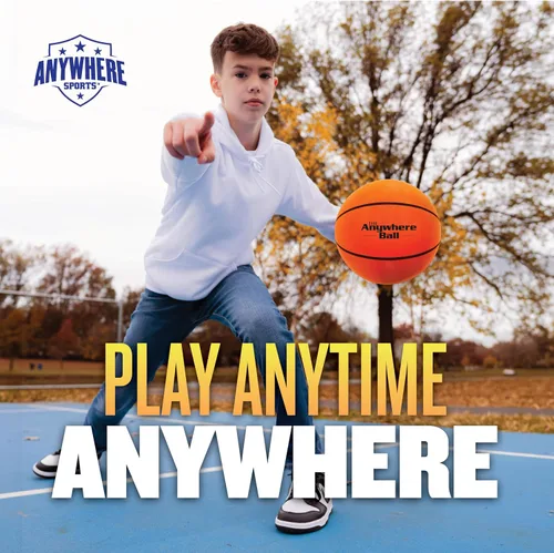 Vista 8 de Anywhere Ball, Silent Basketball, Airless Foam for Indoor Training, Dribbling, and Realistic Bounce