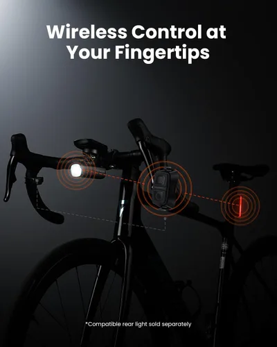 Vista 4 de Magicshine Luz de bicicleta RN 1500S, luces de bicicleta para conducción nocturna con montaje inferior, control FTR LightSync, recargable por USB