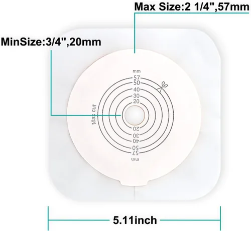 Vista 4 de Barrera adhesiva para la piel 12PCS con borde no tejido para bolsas de colostomía de dos piezas