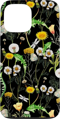 Vista 23 de iPhone 11 Pro Wildflowers Botanical Daisy Flores Dandelion Libélula Estuche de regalo