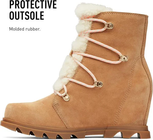 Vista 4 de SOREL Joan of Arctic Wedge III - Botas de cuña de gamuza impermeables para mujer