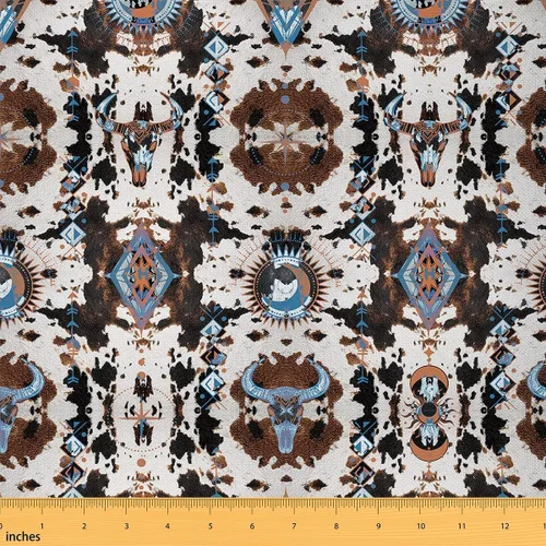 Vista 15 de Feelyou Tela de Flores Groovy por Yarda 1 Yarda Niños Retro Floral Boho Tela de Tapicería para Sillas para Niños Niñas Adolescentes Años 70 Hippie