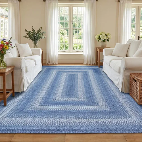 Vista 56 de Homespice Alfombra ovalada trenzada de yute de hoja ámbar, ideal como Hoja de ámbar