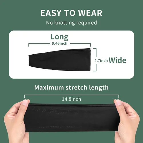 Vista 4 de 6 Pack Mens Running Headband, Sweatband Sports Headband for Running,Cycling,Football,Yoga,Fitness Workout Stretchy Unisex Hairband, 6