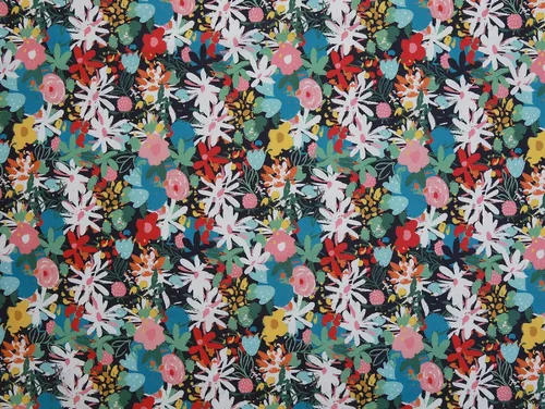 Vista 3 de COTTONVILL Colección Bloom 20COUNT - Tela de acolchado con estampado de algodón (1 yarda, 01-Bloom Main-1)