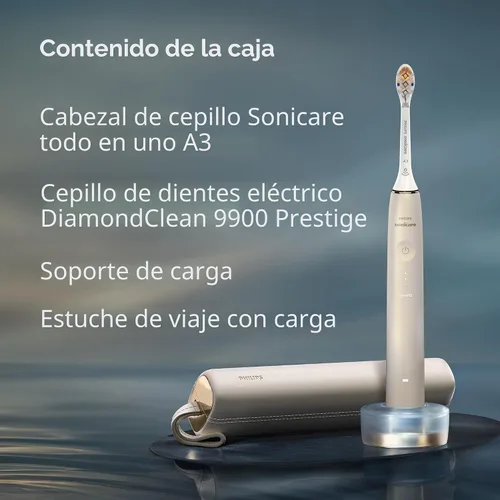 Vista 9 de Philips Sonicare DiamondClean 9900 Prestige Cepillo de Dientes Eléctrico - con tecnología SenseIQ y aplicación avanzada de inteligencia artificial