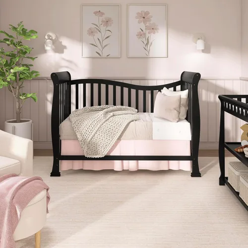 Vista 8 de Cuna convertible en cama Dream On Me Violet, 7 en 1, Cuna, paquete de de 1, Negro