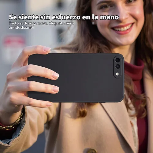 Vista 7 de FanTEK Funda para teléfono compatible con iPhone 7 Plus, iPhone 8 Plus, antiarañazos y huellas dactilares, funda protectora, color negro mate