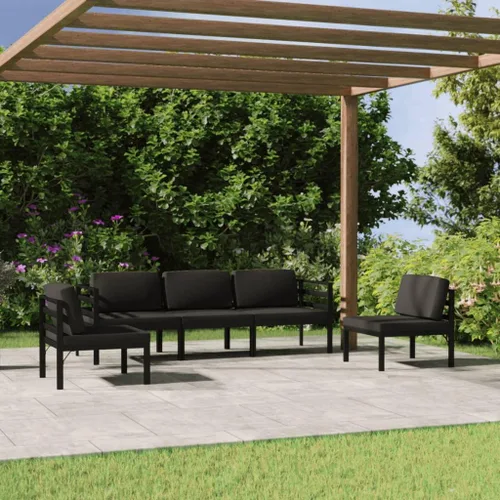 Vista 18 de Juego de 7 piezas para patio con cojines, sofá al aire libre, juego de bar de patio, muebles modernos para exteriores, banco de comedor