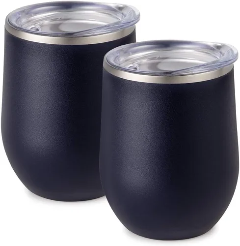 Vista 12 de Vaso de vino Maars Bev sin soporte de con paredes dobles aislantes al vacío de acero inoxidable de 12 onzas, Fucsia