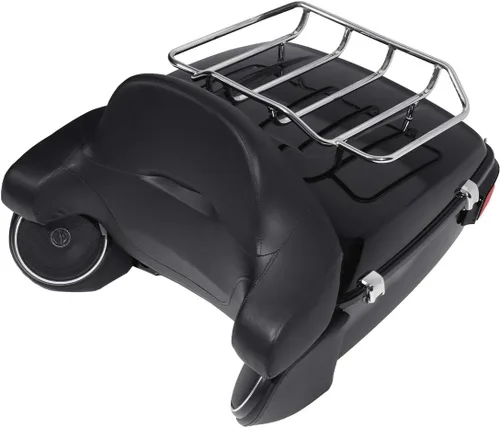 Vista 17 de XFMT Maletero de Motocicleta 34,8 cm de Negro Mate para Harley Touring Road King Street Glide Road Glide Electra Glide Ultra Classic '14-Posterior