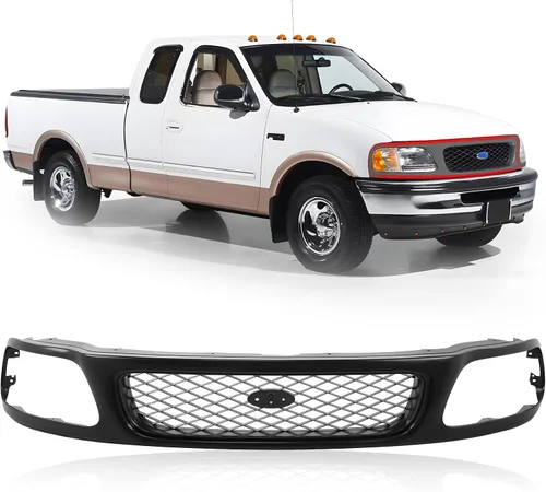 Vista 12 de CarPartsDepot Nuevos Piezas de Reemplazo Parte Delantera Derecha del Lado del Pasajero Argent Grille Grill Compatible con 1976-1977 FORD F-350 F-250
