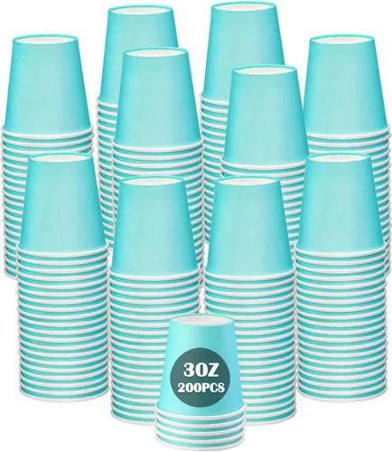 Vista 9 de Wuadua Paquete de 50 vasos de papel espresso negro de 3 onzas, resistentes y a prueba de fugas para fiestas, eventos, oficina, uso doméstico, vasos