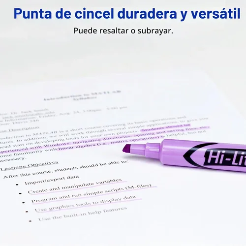 Vista 3 de Marcadores fluorescentes para escritorio HI-LITER, Púrpura fluorescente