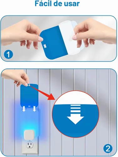 Vista 3 de Paquete de 6 Cartuchos de Repuesto Compatibles con Raid Plug-in Blue Light, Tarjetas de Pegamento de Repuesto para Stem Blue Light Enchufe de Pared