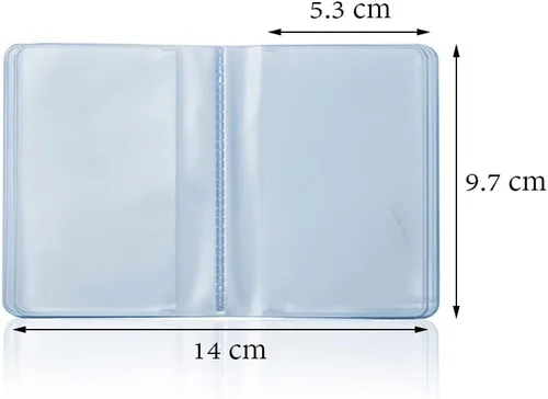 Vista 2 de Lxnoap Tarjetero de plástico transparente para tarjeta de crédito, Transparente, Cartera con tarjetero