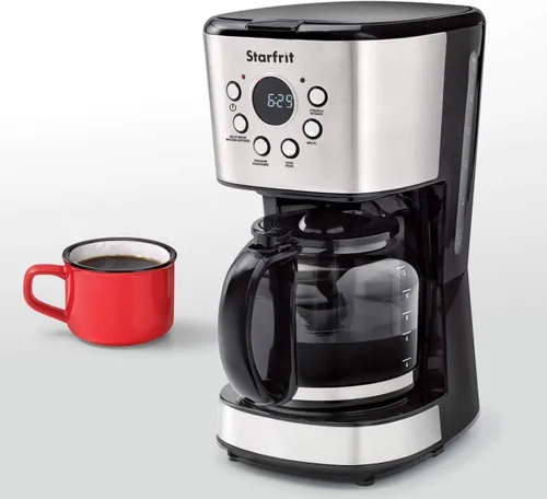 Vista 9 de Starfrit Cafetera de goteo programable - 12 tazas - Pantalla LCF - Diseño de acero inoxidable