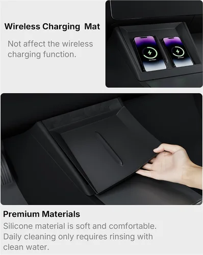 Vista 5 de Organizador de Consola Central de 5 Piezas Compatible con 2025-2026 Nuevo Tesla Model Y Juniper/2024-2026 Tesla Model 3 Highland Accesorios, Caja