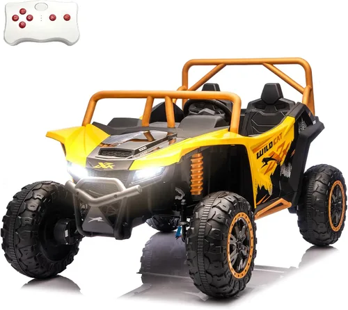 Vista 10 de 2026 XXXL 24V 4WD 2 plazas UTV todoterreno 4x4 a batería eléctrico de juguete con control remoto para niños y niñas, UTV 4 ruedas con música, Azul