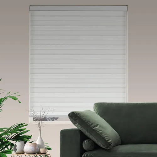 Vista 9 de Persianas Cebra para Ventanas, Persianas Cebra de Parada Libre, Persianas Translúcidas de Doble Capa con Filtrado de Luz para Ventanas Interiores