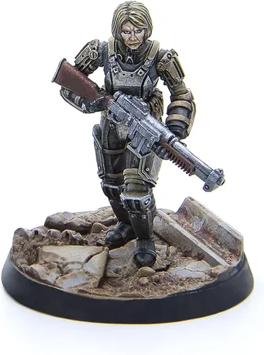 Vista 8 de Modiphius Entertainment Ltd Fallout Wasteland Warfare: Brotherhood of Steel - Patrulla de Combate - 6 miniaturas, sin pintar, figura de 1.260 in, RPG