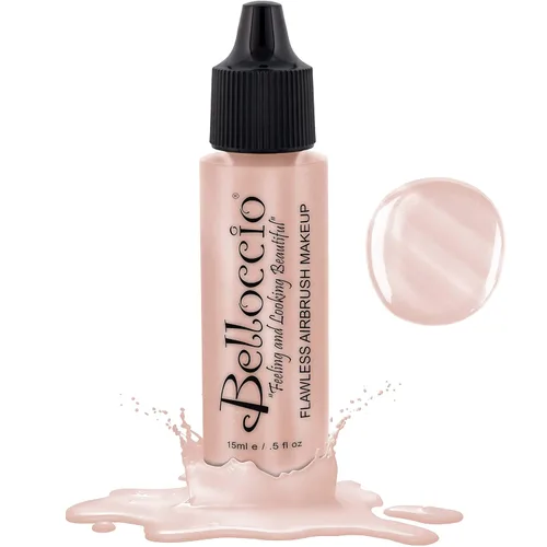 Vista 6 de Belloccio Resaltador de maquillaje con aerógrafo brillante, champán, botella de 1/2 oz