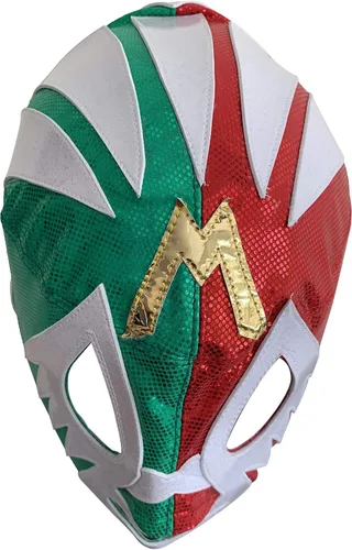 Vista 4 de Deportes Martinez Mil Mascaras Semi-Profesional Lucha Libre Máscara de Lucha Libre Tamaño Adulto Mascara de Luchador para Cosplay o Lucha Lucha