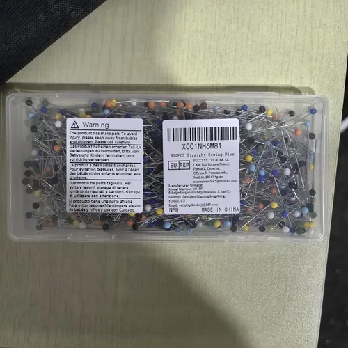 Vista 7 de 600 alfileres de costura (mejorados), alfileres rectos de 1.5 pulgadas con cabeza de vidrio de bola de color de 0.15 pulgadas, alfileres