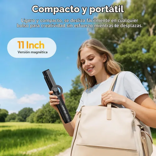 Vista 7 de ULANZI SK27 - Trípode magnético para iPhone, palo selfie extensible de 67 pulgadas con control remoto, soporte giratorio de 360°, soporte magnético