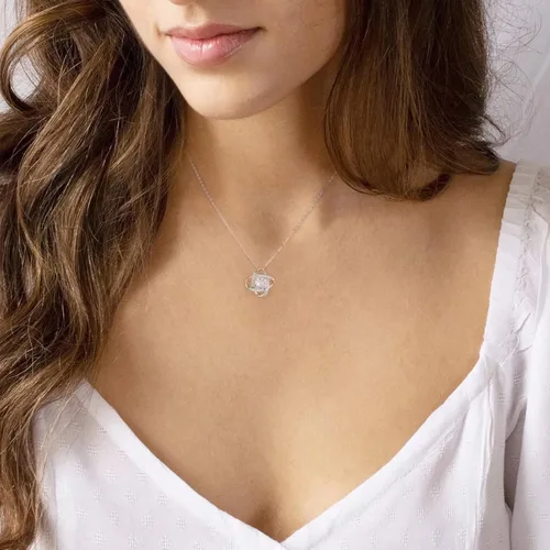 Vista 5 de Collar de regalo para mujeres y niñas, collar de plata de ley 925, joyería para mamá, hija, tía, abuela, esposa, hermana, novia, día de la madre