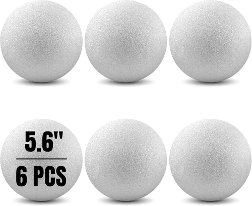 Vista 21 de Hygloss Bolas redondas de espuma para manualidades 6 piezas de espuma blanca de 3.8 pulgadas (XPS) para artes, pequeñas bolas de espuma