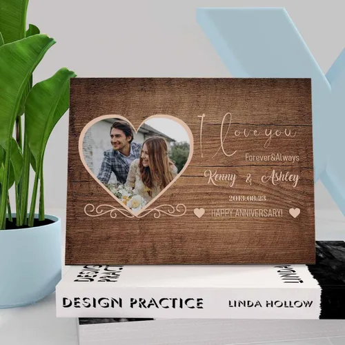 Vista 5 de Marco de fotos de boda personalizado con nombre de foto, regalos de boda personalizados para parejas, marco de fotos de boda personalizado, regalo