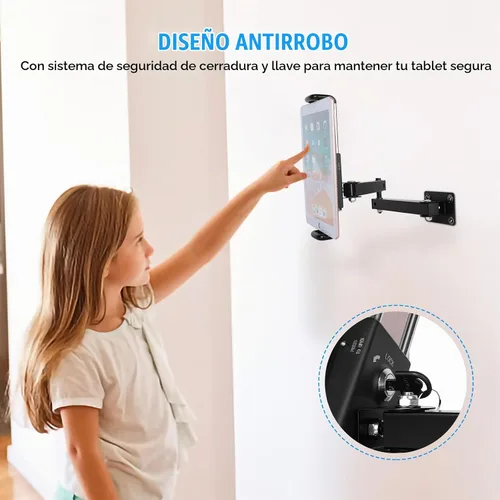 Vista 2 de Soporte de pared para tabletas de 7 a 13 pulgadas