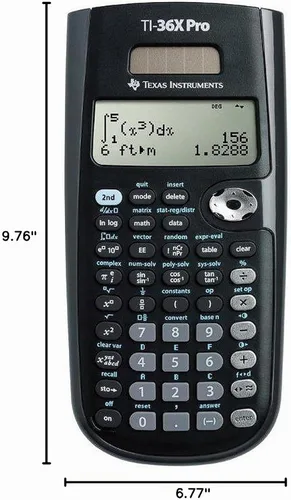 Vista 9 de Texas Instruments TI-36X Pro Ingeniería/Calculadora científica 9.7 pulgadas Negro. Funcionalidad de matemáticas y ciencias de nivel superior