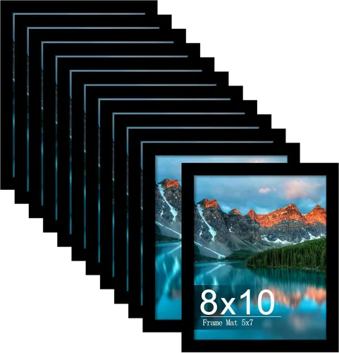 Vista 82 de Picrit - Juego de 12 portarretratos de 4 x 6 pulgadas, para fotos de 3.5 x 5 con paspartú o 4 x 6 pulgadas sin paspartú, marcos para colgar