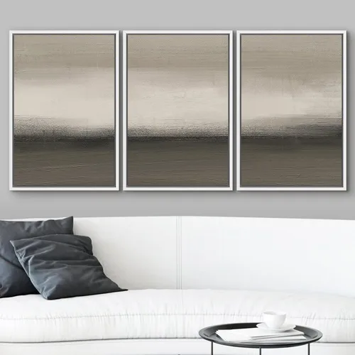 Vista 223 de wall26 Lienzo enmarcado para pared, juego de arte de acuarela pastel, paisaje rural, ilustraciones con formas abstractas, arte moderno, decorativo