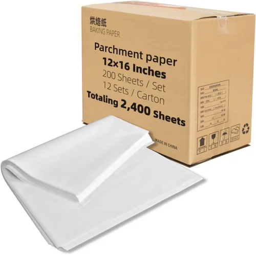 Vista 26 de Cuadrados de papel pergamino pequeños comerciales de 4 x 4 pulgadas (43,200 hojas), sin blanquear, antiadherentes, precortados, para envoltorios