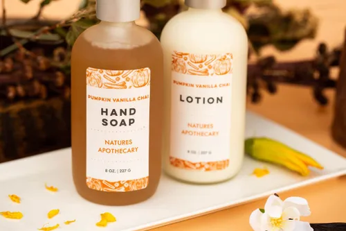 Vista 2 de NATURE'S APOTHECARY DAYSPA Body Basics - Juego de jabón líquido ecológico de calabaza y vainilla Chai, vegano, sin sulfatos, hipoalergénico, incluye