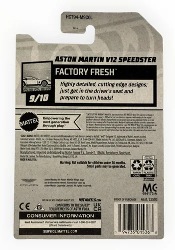 Vista 2 de Hot Wheels 2022 - Aston Martin V12 Speedster - Factory Fresh 9/10 [Blanco] 183/250