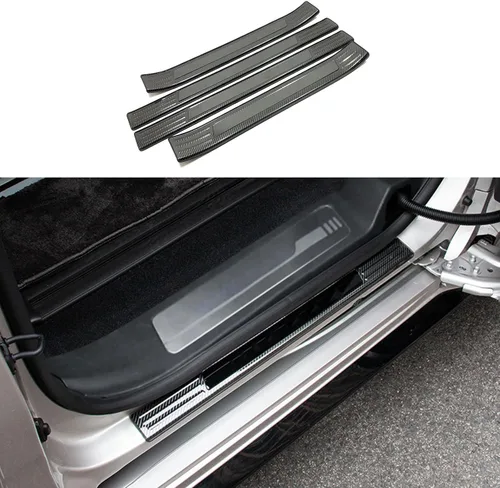 Vista 12 de Accesorios de automóvil compatibles con Toyota Sienna de alta configuración 2021 2022 2023, protector de umbral de puerta, cubierta protectora