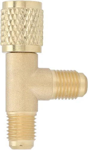 Vista 6 de 1/4 in válvula acoplador rápido adaptador en T, acoplador rápido acceso Tee HAVC vacío Tee adaptador de la camiseta refrigerante adaptador