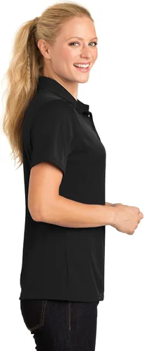 Vista 2 de Polo Dry Zone Raglan Accent para mujer, Negro